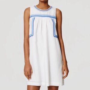 LOFT embroidered swing dress